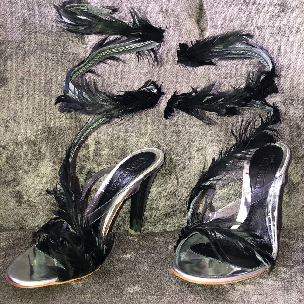 Alexander McQueen Feather Sandal size 36.5
